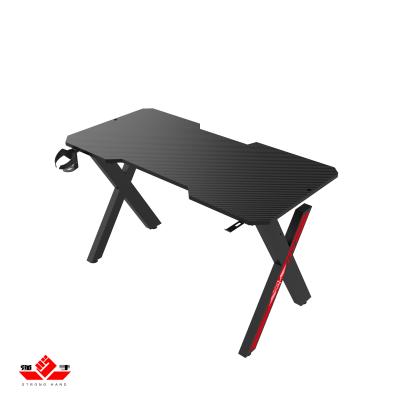 China Other Black Desktop X PC Build Simple 47 Inch Carbon Fiber Gaming Station Office Gaming Desk for sale