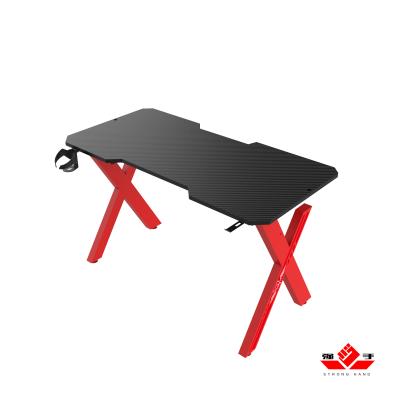 China Other X shaped red ps4 game desks 55 inch gaming desk factory wholesale single gamer desk for sale