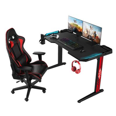 China Other LED Gamer Gaming Table PC Desk Manufacturer Custom Carbon Fiber Gaming Desk Desk for sale