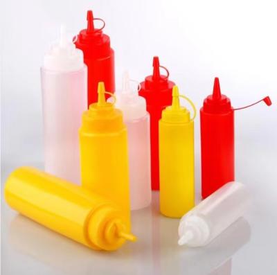 China Food Factory High Quality Empty Chili Tomato LDPE Soft Squeeze GRILL Hot Sauce Ketchup Plastic Bottle for sale