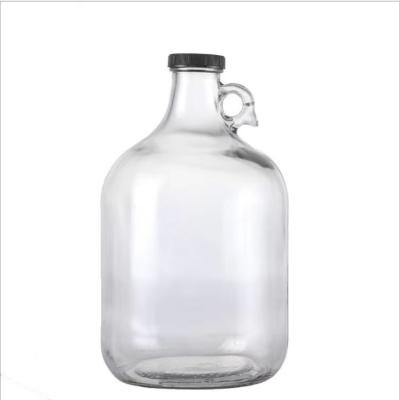 China One Gallon 3.7L Personal Care Jug Kitchen Craft Glass Wine Jar Transparent Bottles With Airtight Screw Tops for sale