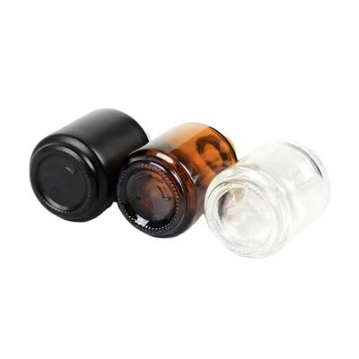 China Free Sample 15ml Cosmetic Clear Glass Amber Frosted Matte Black Empty UV Gel Nail Polish Bottle With Brush for sale