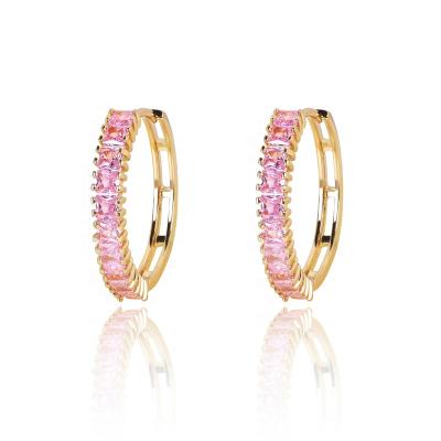 China Cute Hot Sale Earring Jewelry Round Circle Gold Plated Hoop Earrings for sale