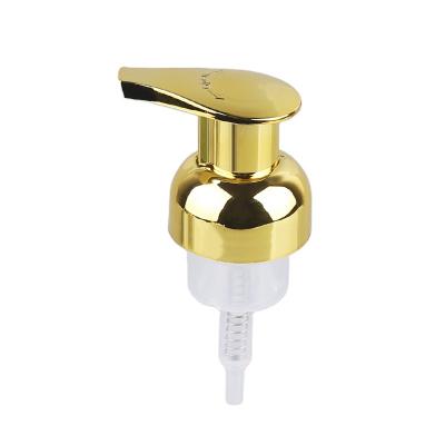 China Non Spill Wholesale Price 42 Mm Gold Cosmetic Bottle Dispenser Foam Pump for sale