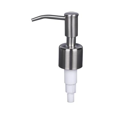 China Non Spill Stainless Steel Metal Bathroom Shampoo Screw Hand Bottle Pump High End Pump Lotion Pump for sale