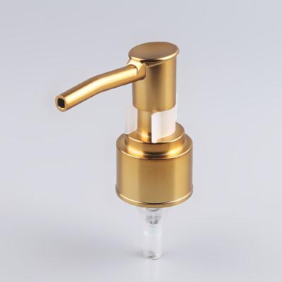 China Luxury New Design 24 Spill Gold 410 Non UV Lotion Bottle Dispenser Plastic Lotion Pump for sale