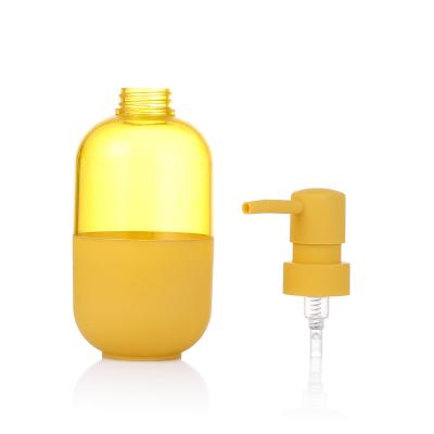 China 100% Virgin New Design 250ml Material Plastic Color Shampoo Lotion Bottle Liquid Soap Dispenser Custom Pump for sale