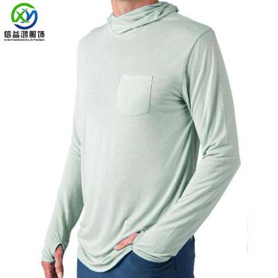 China Wholesale UPF 50+ Antibacterial Breathable Eco-Friendly Bamboo Material Hood Fishing T-Shirt for sale