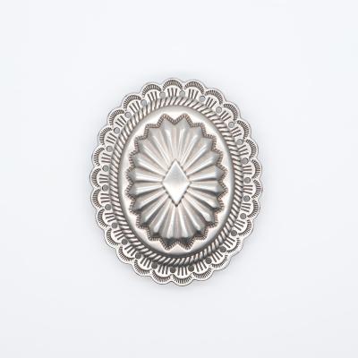 China 2022 New Retro Clothing Custom 60mm Flower Pattern Zinc Alloy Pin Belt Buckles For Clothing for sale