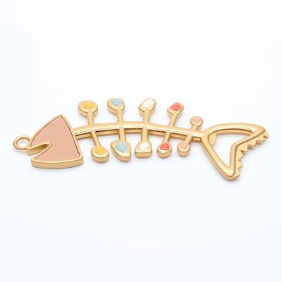 China Wholesale Price Fishbone Zinc Alloy Garment Accessory Custom Colors Garment Accessory for sale