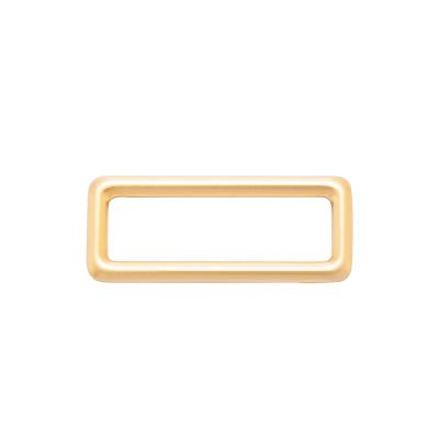 China Garment factory direct sale zinc alloy rectangular ring rolled gold rectangular ring for sale