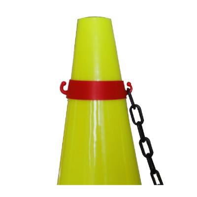 China Expandable Chain Plastic Barricade Barricade Collar Cone Road Traffic Cone Ring for sale