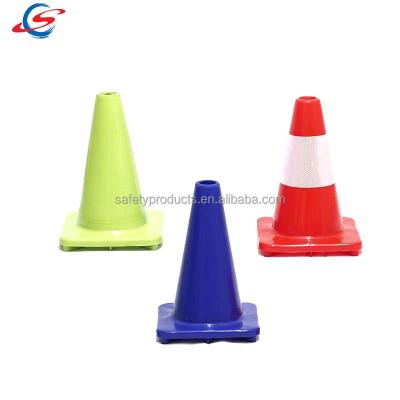 China Small orange/green/yellow/blue pvc plastic colored mini traffic cone 30cm for sale