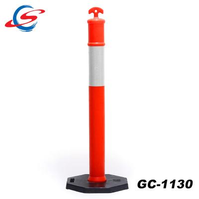 China Traffic Drafter Flexible Flexible Plastic Post With Rubber Base for sale