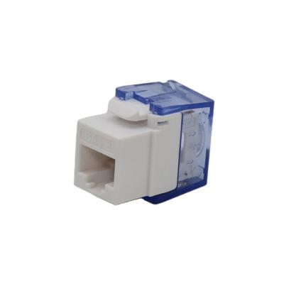 China PC Toolless 180 degree popular selling network rj45 utp cat 5E trapezoidal jack for sale