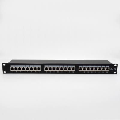 China Hot network cabling system 1u cat6a ftp patch panel 24 port network cabling for sale