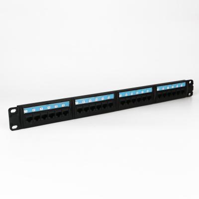 China Network cabling system network patch panel RJ45 cat.6a 24 1u left 19 inch unprotected module for sale