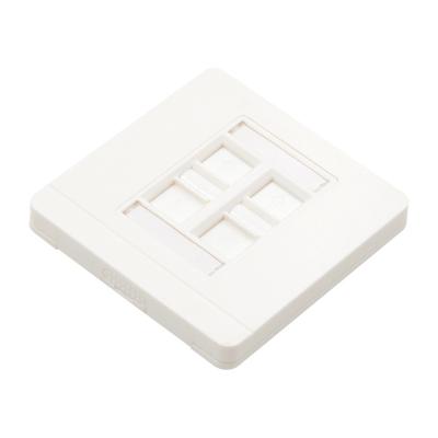 China Network Wiring System 4 Port Network Connector 86 Type Wall Faceplate With High-resistance ABS for sale