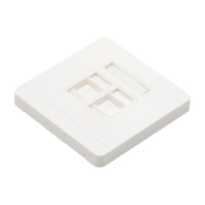 China Network Cabling System RJ45 Jack and Fiber Connector Wall Faceplate 86type 2port for sale