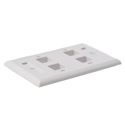 China Network Cabling System USA 4 Port RJ45 Network Wall Trapezoidal Faceplate Cat6 120type America for sale