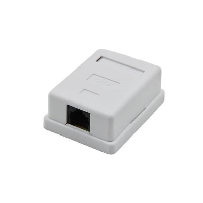 China Outdoor Wall Socket Box CAT6 UTP 8P8C Network Cabling System Mount RJ45 Single Port Rack Box for sale