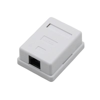 China ABS Keystone RJ45 UTP Network Mount Box 1 Outdoor Port Cat5e CAT6 Jack Mounted Outlet for sale