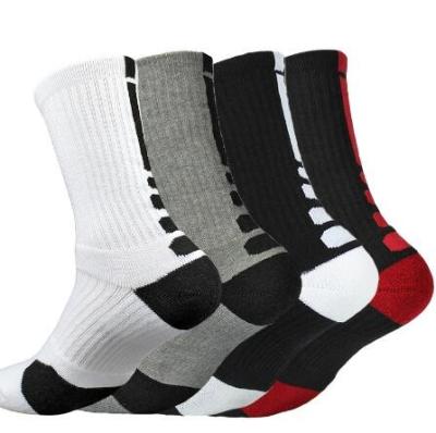 China 2021 Antibacterial Wholesale Custom Logo Mens Elite Crew Basketball Socks for sale