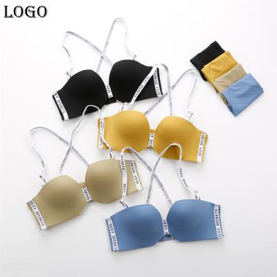 China Seamless Water Bra Women Letter Printed First Sexy Bra For Teen Girls for sale