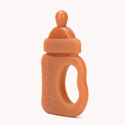 China 100%food grade silicone Teether Wholesale Customized Design Cute Baby Silicone Teether Chewable Silicone Teether Toy for sale