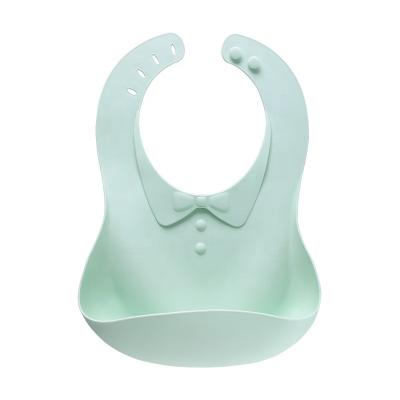 China Cute Design Antibacterial Cute Design Eco-friendly Amazon Wholesale Silicone BPA Free Baby Bibs Waterproof Hot Selling for sale