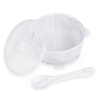 China Wholesale Microwave Safe Silicone Self Feeding Baby Feeding Suction Non Slip Lid Spoon Bowls for sale