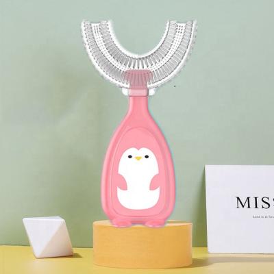 China Home High Quality Eco-Friendly Baby Shaping 360 Degree U-Shape Manual Toothbrush for sale