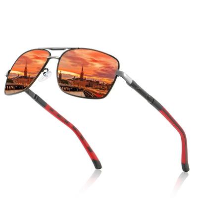 China 2023 new fashion glass men's polarized sunglasses sunglasses color film square polarized lenses fashion sunglasses for sale