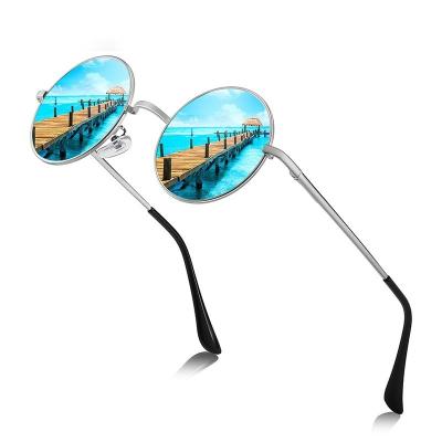 China New Retro Sports Sunglasses Men's Round Sunglasses Glass Series Polarized Fishing Lenses for sale