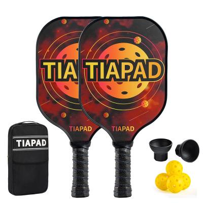 China Black Pickleball Paddles Pickleball Set With 4 Towels And Wooden Cooling Carry Bag 4Balls 4 Best Quality for sale