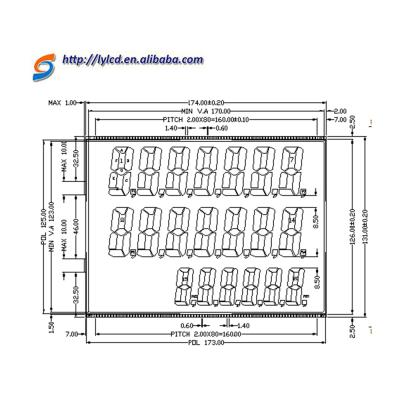 China Fuel Dispenser LCD Display Transmissive LCD Panel With Backlight Customized for sale