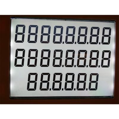 China Customized Mono Metal Pin Connector LCD Display 7 Segment LCM For Fuel Pump Customize Dimension for sale