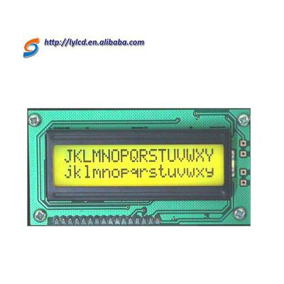 China Industrial supply factory application character lcd module 1602 blue yellowish green directly for sale