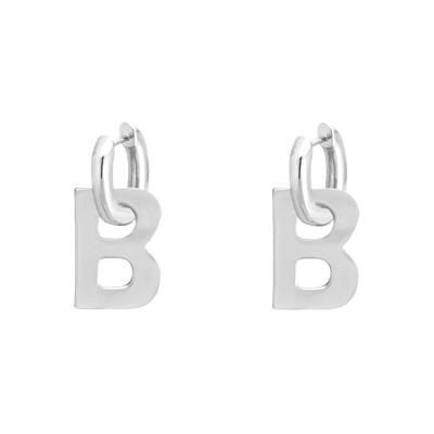 China 2022 TRENDY Fashion Jewelry 14k Real Gold Plated Chunky Letter Earrings Fancy S925 Sterling Silver Delicate Women's Earrings for sale