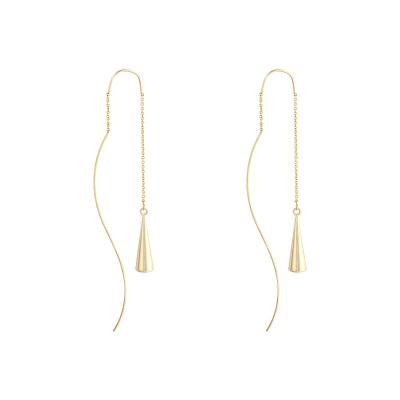 China FASHIONABLE Korean women's tassel earrings European and American hip-hop zinc alloy popular style earrings long for sale