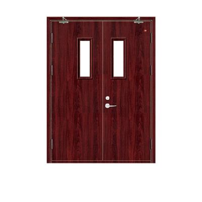 China Fire Protection 30 60 90 Mins Fire Fixed Glass Door Rated Fire Retardant Double Door Wood Sheet for sale