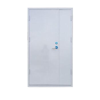 China Fire Protection ISO 9001 Certificate Steel Unequal Double Leaf Double Door 30 60 90 Mins Fireproof Door for sale