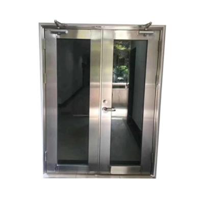 China Chinese factory price of fire protection 90 minutes 1 hour metal exterior steel fire rated glass door for sale