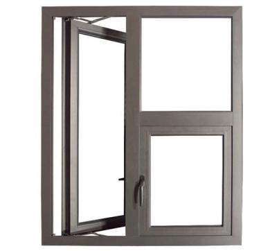 China Folding Screen 60 90 Mins Fireproof Aluminum Alloy Casement Glass Window for sale