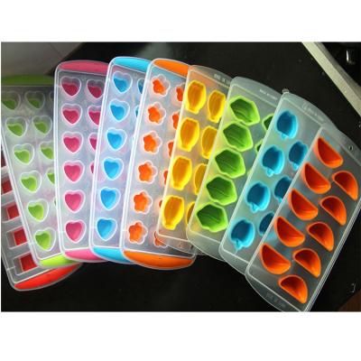 China New Viable Silicone Fruit Theme Ice Cream Tray Star Apple Banana Grape Shape Ice Cube Mold Freeze Mold Ice Cream Maker for sale