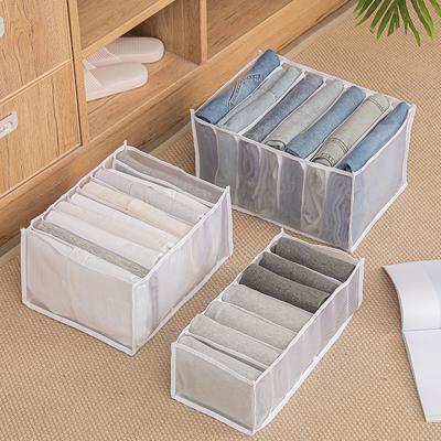 China Viable Collapsible Clothes Compartment Storage Box Clothing Storage Organizer Wardrobe Clothes Organizer for sale