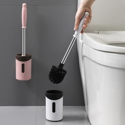 China 2020 Viable Hot Sale Toilet Brush Set, Cheap Eco-friendly Flexible Long Handle Plastic Bathroom Toilet Brush for sale