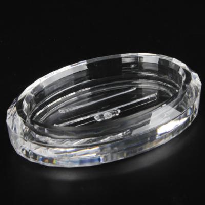 China 2020 High Quality Unique Design Eco-Friendly Unique Elegant Oval Transparent Bathroom Acrylic Plastic Soap Dish for sale