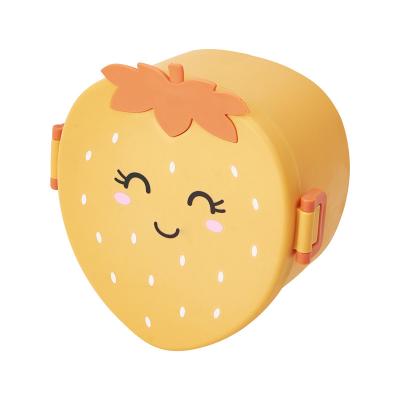 China Freshness Preservation Cute Cartoon Small Lunch Box Children Fruit Snack Bento Box Picnic School Picnic School Plastic Lunch Box for sale