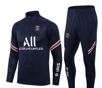 China Polyester/polypropylene fiber best maker uniforms psg tracksuits Paris Saint Germain Chinese football tracksuit singlet for men football for sale